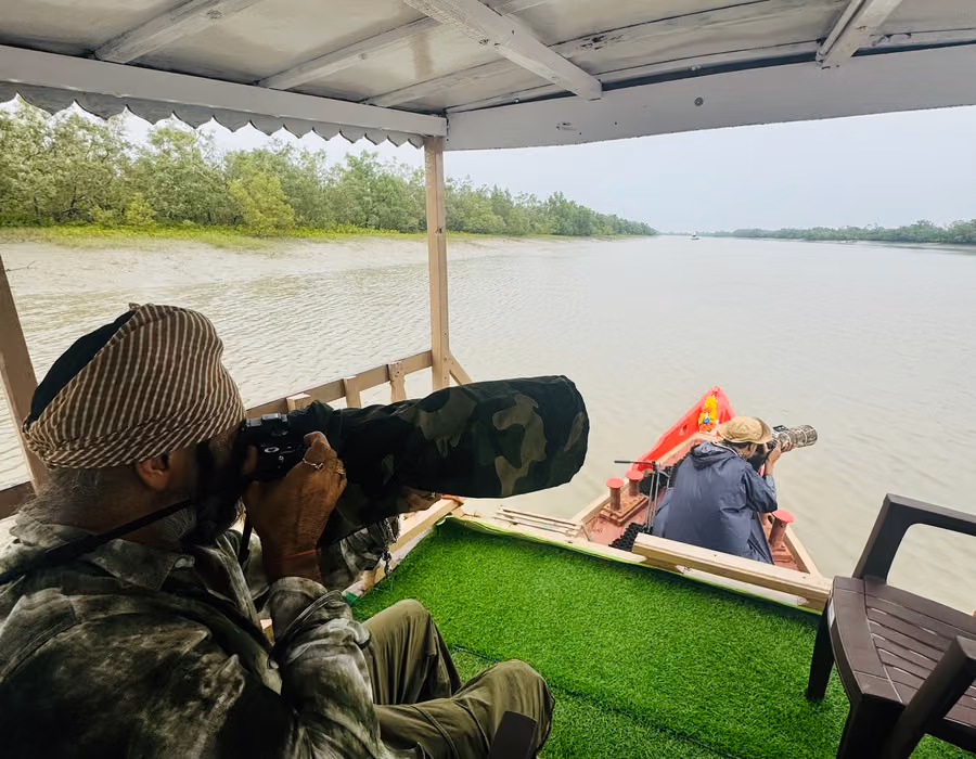 Sundarban wildlife photography boat on tiger safari from Mangrove Forest Camp